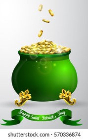 St. Patrick s Day symbol green pot