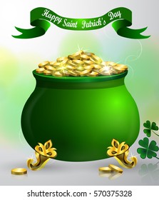 St. Patrick s Day symbol green pot
