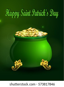 St. Patrick s Day symbol green pot