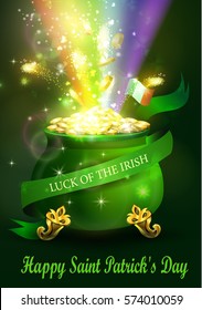 St. Patrick s Day symbol green pot