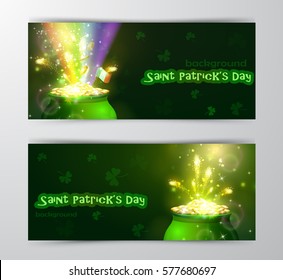St. Patrick s Day symbol green pot