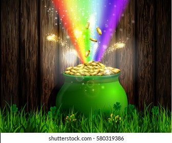 St. Patrick s Day symbol green pot