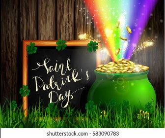 St. Patrick s Day symbol green pot