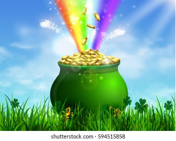 St. Patrick s Day symbol green pot