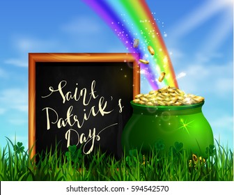 St. Patrick s Day symbol green pot