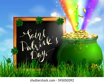 St. Patrick s Day symbol green pot