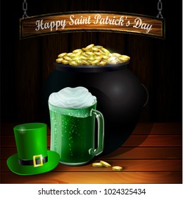 St. Patrick s Day vector greeting card