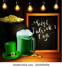 St. Patrick s Day vector greeting card