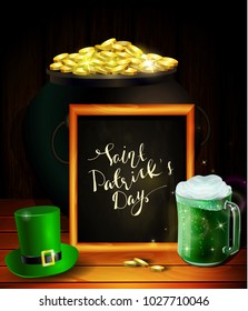 St. Patrick s Day vector greeting card