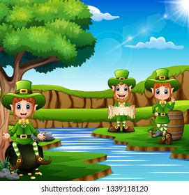 St Patrick or Saint Patrick s exulting in the park