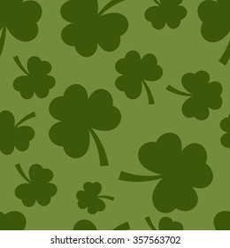 st patrick seamless on green background. vector illustration