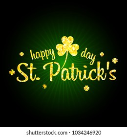 St Patrick typogrpahic with dark background 