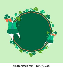 St. Patrick&#39;s Day celebration badge vector