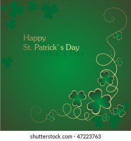 St. Patrick`s  background with clover
