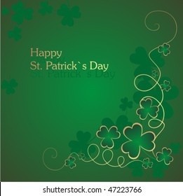 St. Patrick`s  background with clover