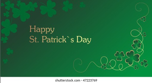 St. Patrick`s  background with clover