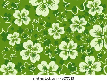 St. Patrick's background with clover, element for design, vector illustration