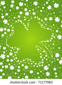 St. Patrick's background with clover, element for design, vector illustration