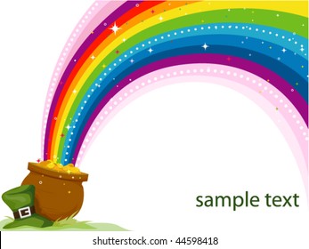 St Patrick's Background Rainbow Design - Vector