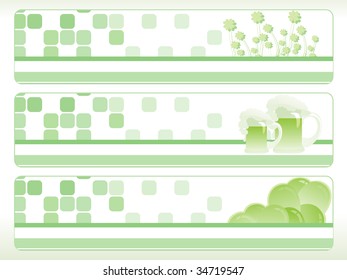 st. patrick's banner with mozac background