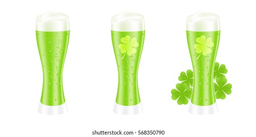 st patricks beer isolated on white background. vector illustration