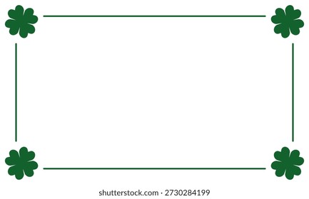 quadro em branco de st. patrick, borda de banner ou modelo de cartão postal de feriado, fundo branco