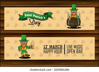 St patricks cartoons banners