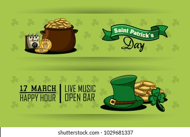 St patricks cartoons banners