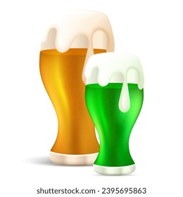 St patricks cheers beers illustration isolated on white background