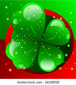 St Patrick's clover leaves background, vector illustration.