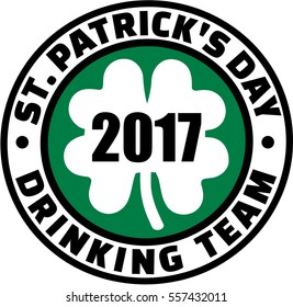 St. Patrick's Day 2017 Drinking Team button
