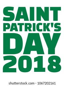 St. Patrick's Day 2018 in green