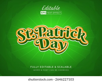 St. Patrick's Day 3d text effect. St. Patrick's Day in a celebratory illustration