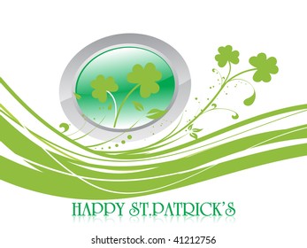st. patrick's day abstract curl background