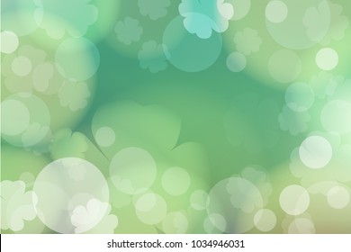 st. patrick's day abstract green bokeh background for design