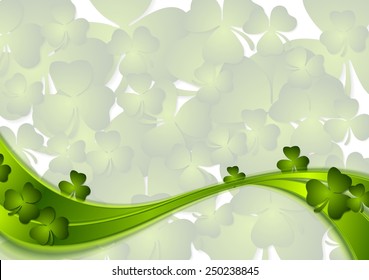 St. Patricks Day abstract wave background. Vector design