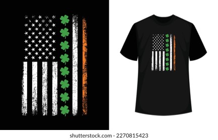 St Patrick's Day Accessories American Flag Shamrock vector illustration