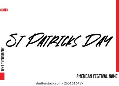 Dia de St Patricks   -American Festival Nome moderno estilo tipografia texto 