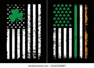 St. Patrick's Day American Flag Design