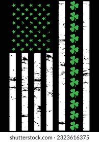 St Patrick's day American flag vector art design, eps file. design file for t-shirt. SVG, EPS cuttable design file