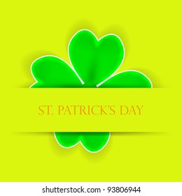 St. Patrick's day applique. Vector background