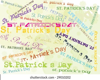 st. patrick's day background, abstract vector
