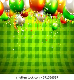 St. Patrick's Day background with balloons and place for your text
