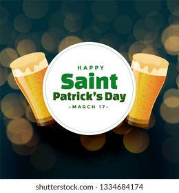 st patricks day background with beer mugs