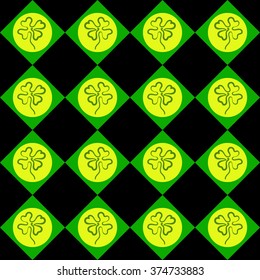 St. Patrick's day background in black and green colors