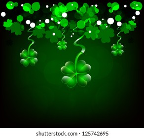 St. Patrick's day background or card with clovers