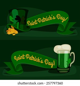 st. Patrick's day background. cartoon vintage template. vector illustration