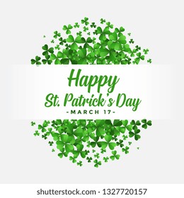 st patricks day background with clover leaves