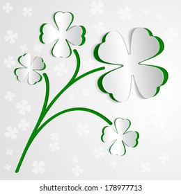 St. Patricks day background with clover