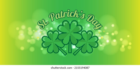 St. Patrick's Day background with clover. Vector background